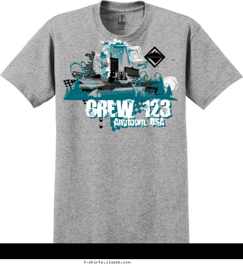 Anytown, USA CREW 123 T-shirt Design SP5438