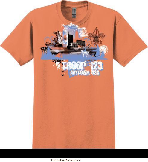 ANYTOWN, USA TROOP 123 T-shirt Design SP5441