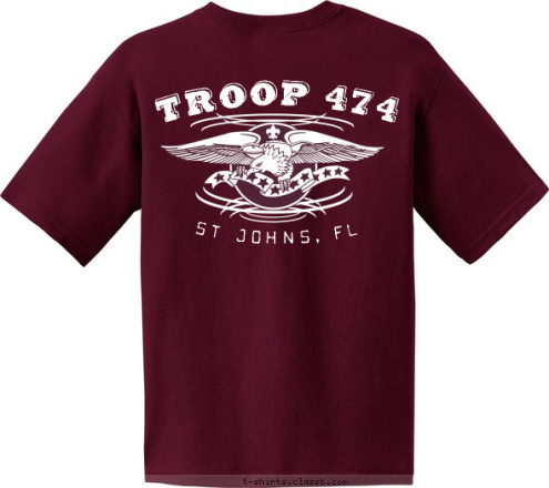 BSA TROOP 474 TROOP 474 ST JOHNS, FL T-shirt Design 