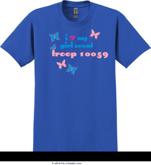 i       my
girl scout troop 10059  T-shirt Design 