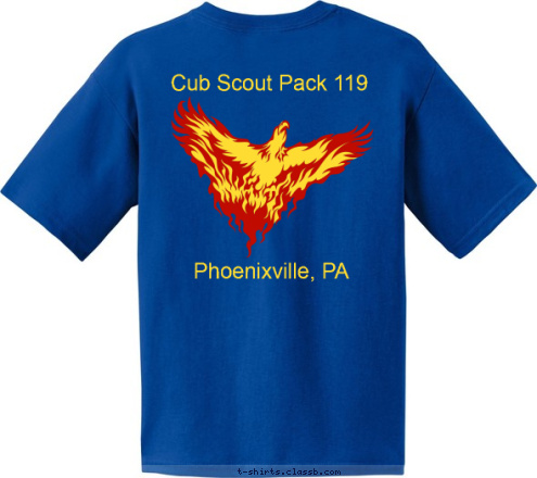 Phoenixville, PA   Cub Scout Pack 119 Barkley Elementary Pack 119 T-shirt Design 