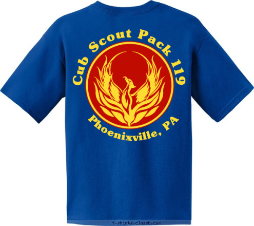 Phoenixville, PA   Cub Scout Pack 119 Barkley Elementary Pack 119 T-shirt Design 