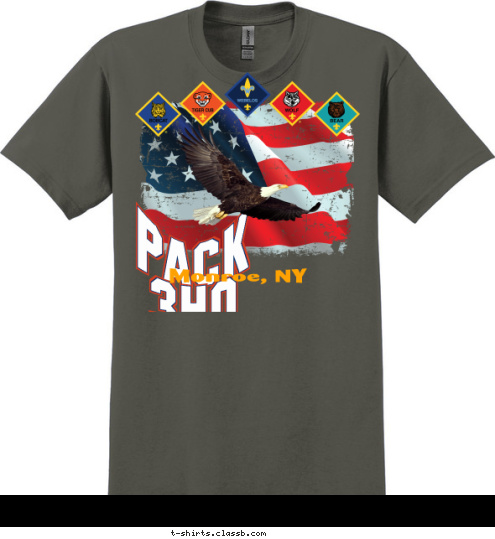 Monroe, NY  PACK 340 T-shirt Design 