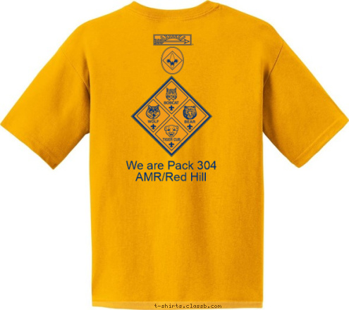 New Text We are Pack 304
AMR/Red Hill Honolulu, HI Cub Scout Pack 304 T-shirt Design 