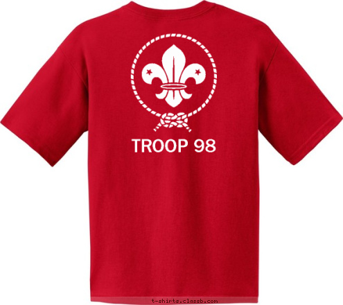 Your text here! TROOP 98 1962-2012 50 YEARS OF SCOUTING Northglenn, CO 98 Troop T-shirt Design 