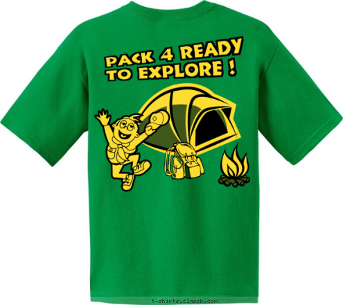 Cub Scout Pack 4 St. Bede Montgomery Pack 4 Ready To Explore ! T-shirt Design 2014 - Pack 4 T-Shirt - Option C