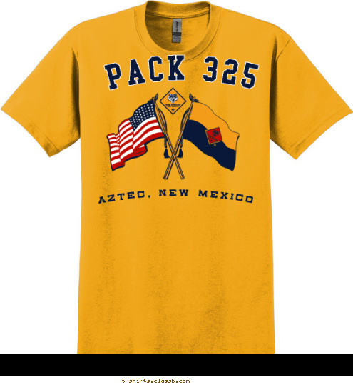 Aztec, New Mexico PACK 325 T-shirt Design 