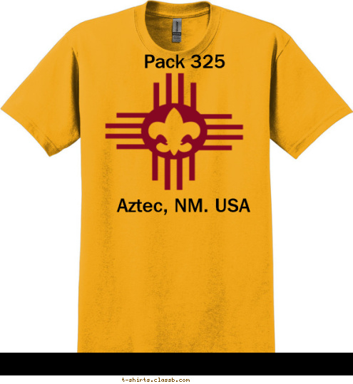 Pack 325 Aztec, NM. USA T-shirt Design 