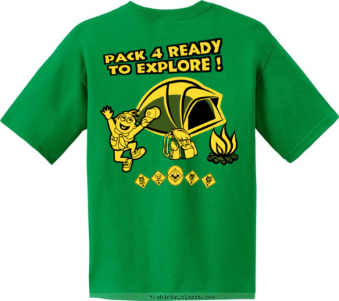 Cub Scout Pack 4 St. Bede Montgomery Pack 4 Ready To Explore ! T-shirt Design 