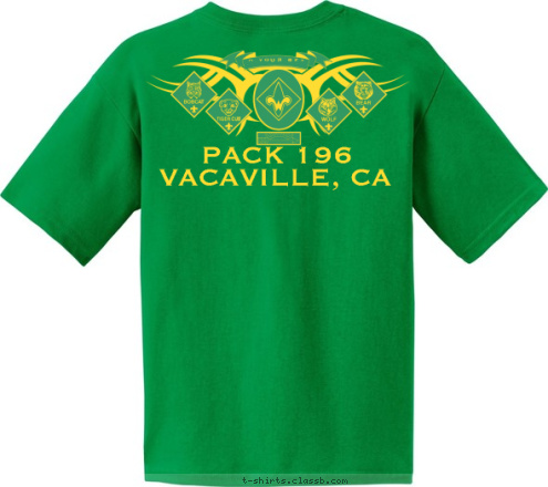   PACK 196
VACAVILLE, CA DO YOUR BEST VACAVILLE, CA PACK 196 T-shirt Design 