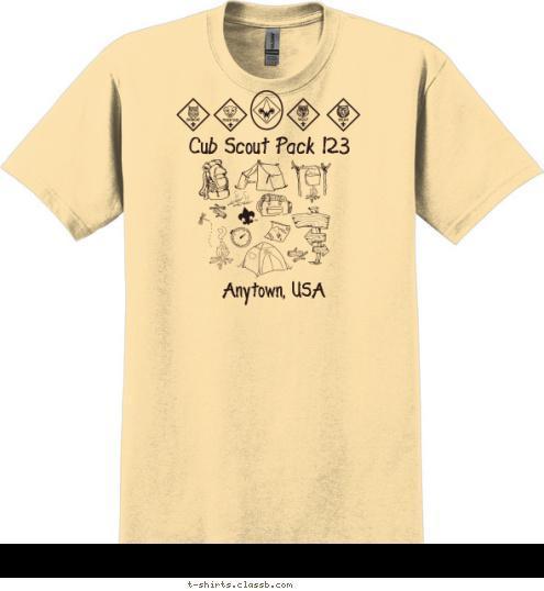 Anytown, USA Cub Scout Pack 123 T-shirt Design 