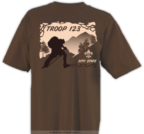 TROOP 123 CITY, STATE T-shirt Design SP5453