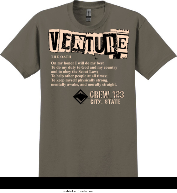 Venture The Oath T-shirt Design