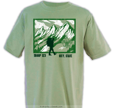 CITY, STATE TROOP 123 T-shirt Design SP5450