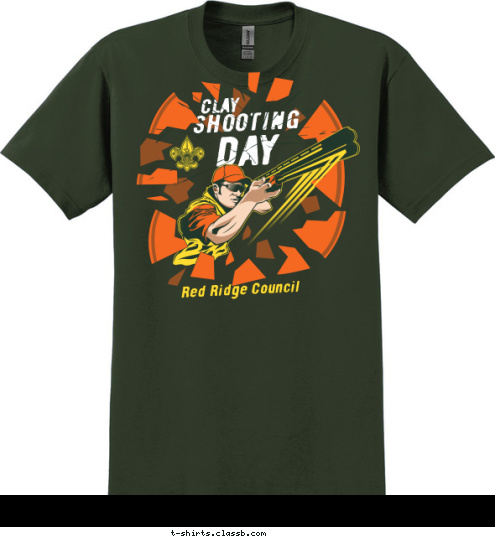 BSA Your text here! CLAY SHOOTING DAY Red Ridge Council T-shirt Design SP5443