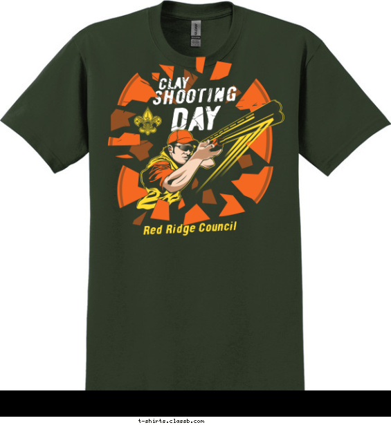 Clay Shooting Day Shatter T-shirt Design