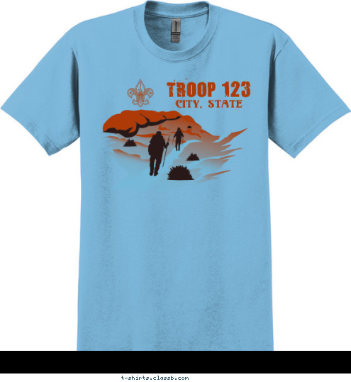 CITY, STATE TROOP 123 T-shirt Design SP5452