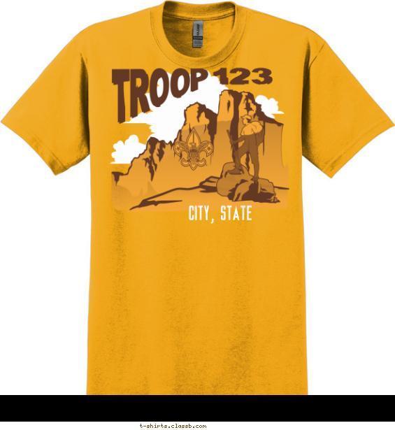 Boy Scout™ Troop Design » SP5448 Hiker in Grand Canyon