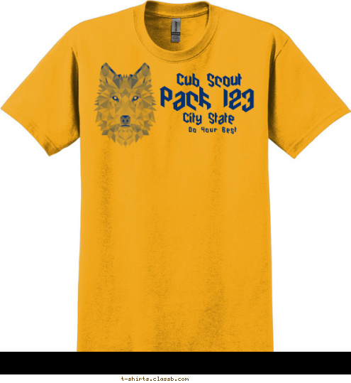 Do Your Best City State Pack 123 Cub Scout T-shirt Design SP5479