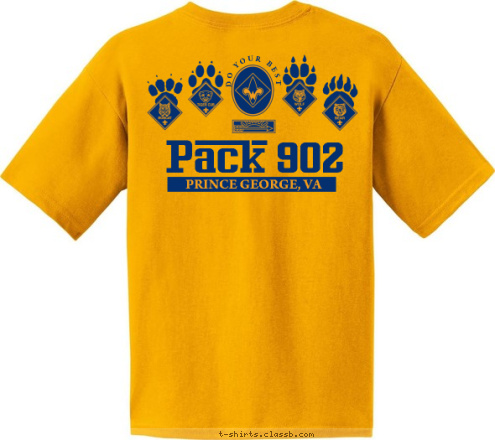 DO YOUR BEST PRINCE GEORGE, VA Pack 902 T-shirt Design 