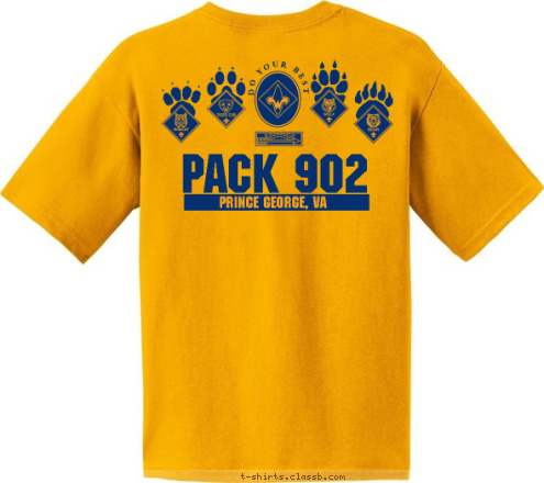 DO YOUR BEST PRINCE GEORGE, VA Pack 902 T-shirt Design 