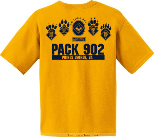 DO YOUR BEST PRINCE GEORGE, VA Pack 902 T-shirt Design 