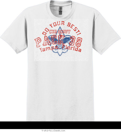 PACK 38 Tampa, Florida CUB SCOUT DO YOUR BEST! T-shirt Design 