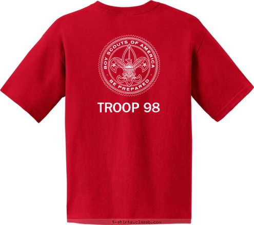 TROOP 98 1962-2012 50 YEARS OF SCOUTING Northglenn, CO 98 Troop T-shirt Design 