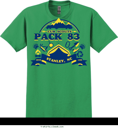 DoYour Best 14 20 1990 SINCE PACK 83 STANLEY, NC T-shirt Design 