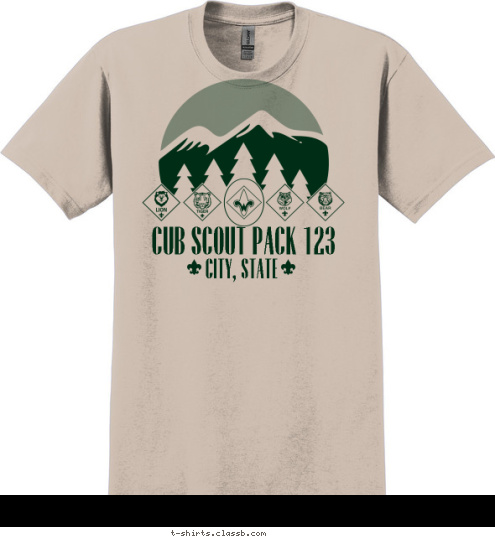 CUB SCOUT PACK 123 CITY, STATE T-shirt Design SP5578