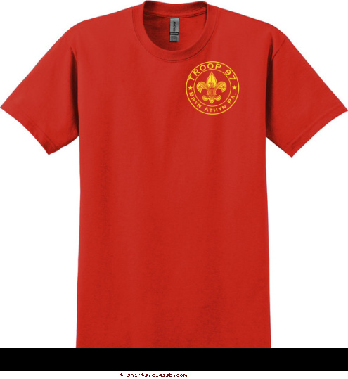 New Text TROOP 97 Bryn Athyn Pa. Bryn Athyn, Pa TROOP 97 Prepared. For Life. T-shirt Design 