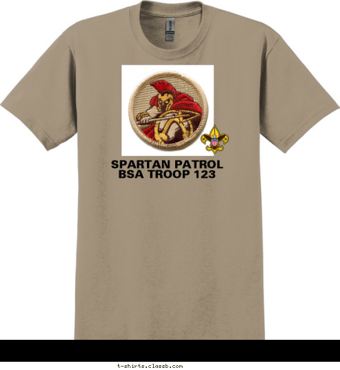 BSA TROOP 123 SPARTAN PATROL T-shirt Design 