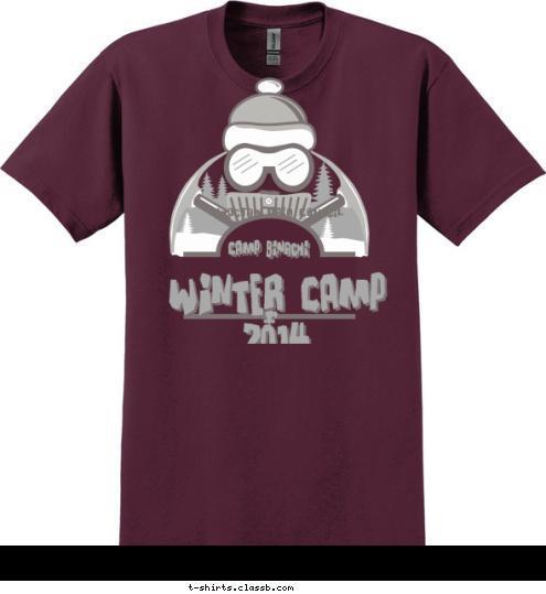 New Text Choctaw Area Council WINTER CAMP 2014 CAMP Binachi T-shirt Design 