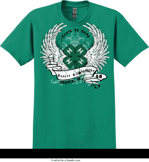 4-H Learn by doing PHOENIX, AZ Wranglers Desert Hills T-shirt Design 