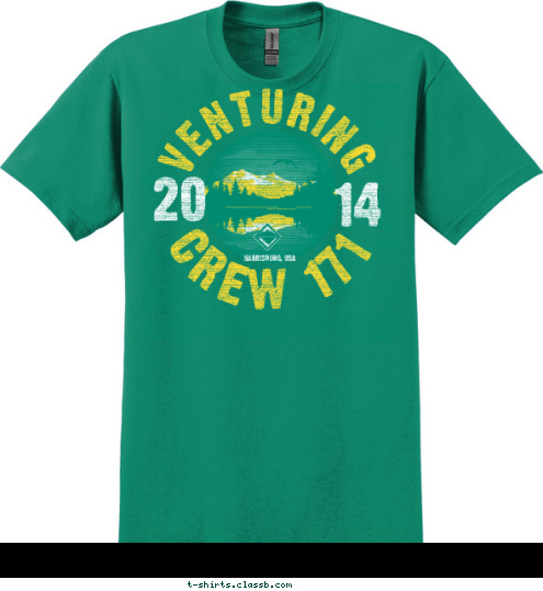 HARRISBURG, USA VENTURING 14 20 CREW 171 T-shirt Design 