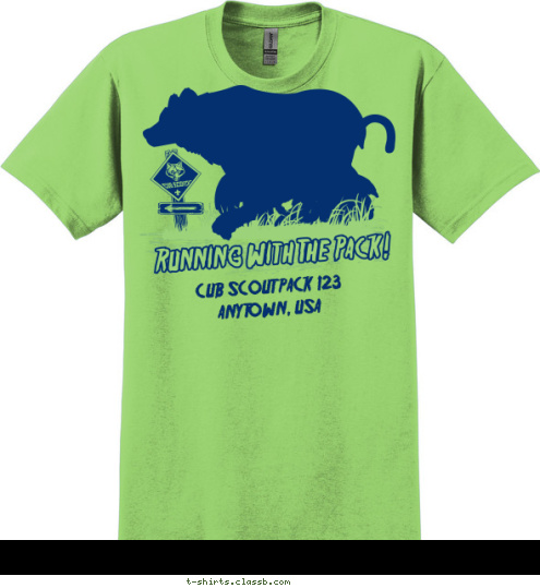 CUB SCOUT PACK 123
ANYTOWN, USA T-shirt Design 