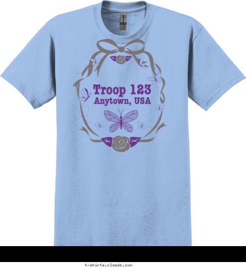 Girl Scout Troop 123 Anytown, USA T-shirt Design SP5585