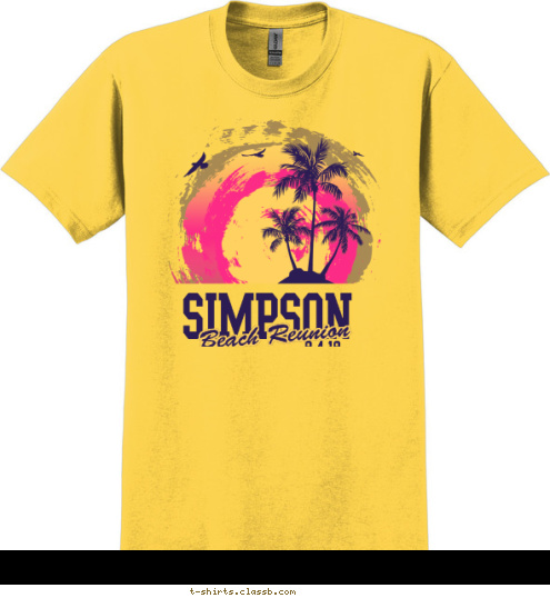 8.4.16 Beach Reunion SIMPSON T-shirt Design SP5588