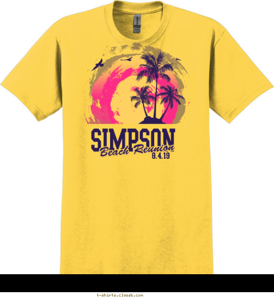 Palm Tree Sunset T-shirt Design