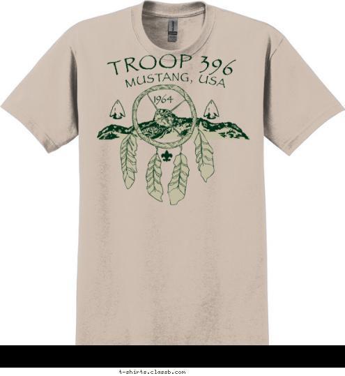 TROOP 396 MUSTANG, USA 1964 T-shirt Design 