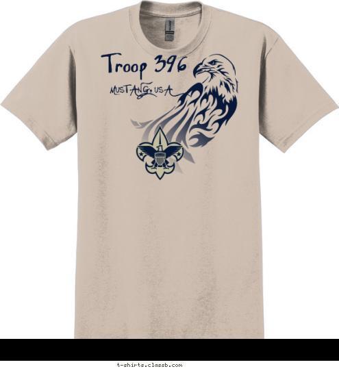 MUSTANG, USA Troop 396 T-shirt Design 