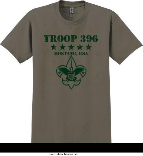 MUSTANG, USA TROOP 396 T-shirt Design 