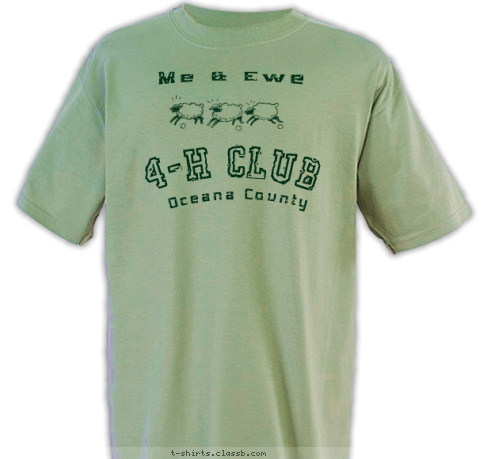 4-H CLUB Me & Ewe  Oceana County  T-shirt Design 