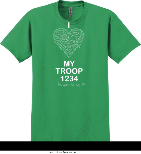 I MY
TROOP
1234 Royse City, TX T-shirt Design 