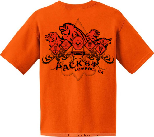 LOMPOC, CA PACK 64
 LOMPOC, CA 64 K PAC T-shirt Design 