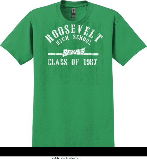 CLASS OF 1987 HIGH SCHOOL ROOSEVELT T-shirt Design 