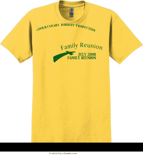 Jacobson FRANK&CANARY BOBBITT PRODUCTION JULY 2008
FAMILY REUNION Family Reunion T-shirt Design 