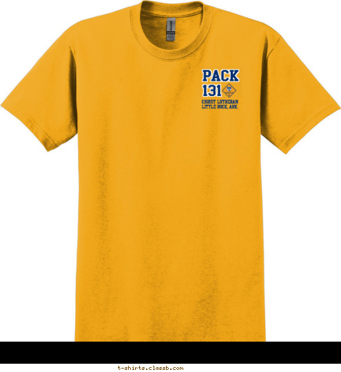 PACK PACK
131 CHRIST LUTHERAN
LITTLE ROCK, ARK. T-shirt Design 