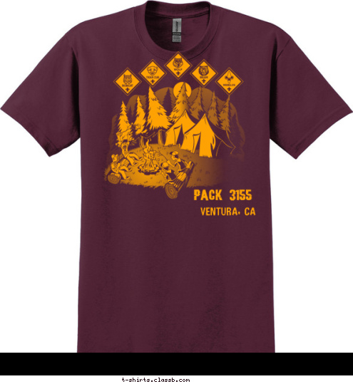 PACK 3155 Ventura, CA T-shirt Design 