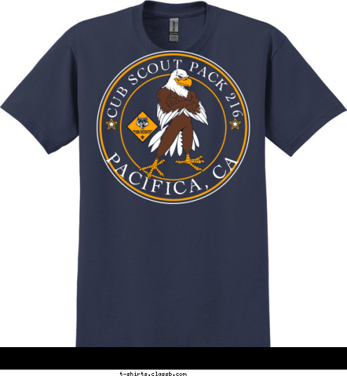 PACIFICA, CA CUB SCOUT PACK 216 T-shirt Design 